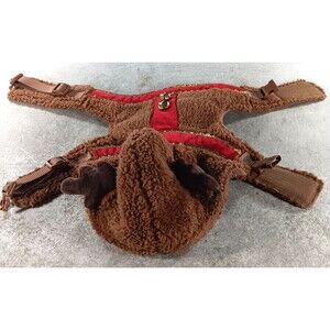 Winter Reindeer Antler Holiday Grinch Sleigh Ride Dog Harness Pet Costume Medium